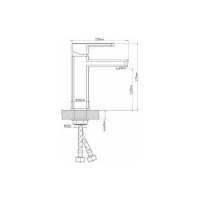 Смеситель для умывальника BOOU латунь B8215-1J