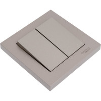2-клавишный выключатель Systeme Electric AtlasDesign Шампань сх.5, 10АХ, в сборе SE ATN000552