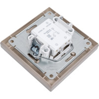 2-клавишный выключатель Systeme Electric AtlasDesign Шампань сх.5, 10АХ, в сборе SE ATN000552