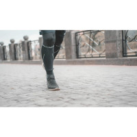 Водонепроницаемые носки DexShell Mudder S/36-38, черные с серыми полосками DS635GRYS