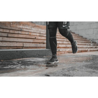 Водонепроницаемые носки DexShell Mudder S/36-38, черные с серыми полосками DS635GRYS