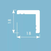 Угол Cosca Decor AX002 18x18 мм, 2000 мм, экополимер СПБ070545