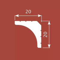 Карниз Cosca decor KX021 20x20 мм, 2000 мм, экополимер СПБ069532