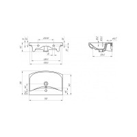 Умывальник Cersanit с 1 отверстием CARINA 50 S-UM-CAR50/1-w