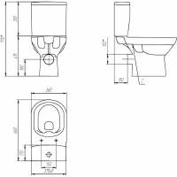 Унитаз-компакт Cersanit CITY NEW CLEAN ON lift, e-off Slim KO-CIT011-3/5-COn-S-DL-w S-KO-CIT011-3/5-COn-S-DL-w