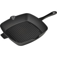 Квадратная чугунная сковорода-гриль Mallony GPR-26C, 26x26 см чугунная ручка 985043