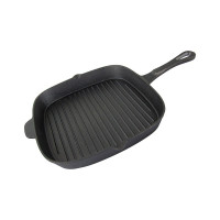 Квадратная чугунная сковорода-гриль Mallony GPR-26C, 26x26 см чугунная ручка 985043