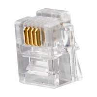 Коннектор Retic для телефонного кабеля RJ-11 6p4c, медный, 20шт. CN-6P4C-U-TWCS/20