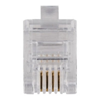Коннектор Retic для телефонного кабеля RJ-11 6p4c, медный, 20шт. CN-6P4C-U-TWCS/20