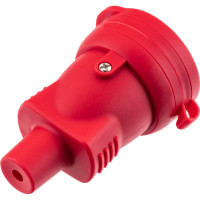 Кабельная розетка duwi c заземлением 16A с крышкой IP44 каучук красная 27457 5