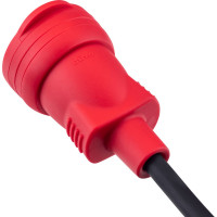 Кабельная розетка duwi c заземлением 16A с крышкой IP44 каучук красная 27457 5