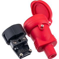 Кабельная розетка duwi c заземлением 16A с крышкой IP44 каучук красная 27457 5