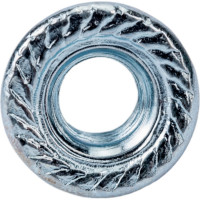 Гайка с насечкой, препятствующей откручиванию Промрукав оцинкованная, М6, DIN 6923, 100 шт. PR08.2366