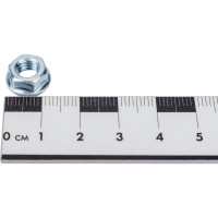 Гайка с насечкой, препятствующей откручиванию Промрукав оцинкованная, М6, DIN 6923, 100 шт. PR08.2366