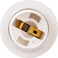 Патрон Е14 duwi с кольцом, термостойкий пластик, белый 24622 0