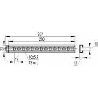 Направляющая для крепления держателей DKC 10шт 51400