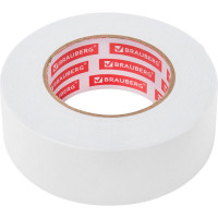 Двухсторонняя клейкая лента BRAUBERG 50 мм х 8 м, на вспененной основе, 1 мм, прочная 600485