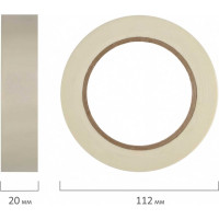 Малярная клейкая лента BRAUBERG 19 мм х 50 м, крепированная, реальная длина, профессиональная 228085