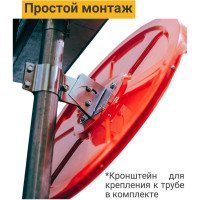 Дорожное зеркало с защитным козырьком ТЕХНОЛОГИЯ d-1000 мм, ГОСТ Р 52766-2007 00000001927