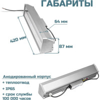 Промышленный светодиодный светильник ВСЕСВЕТОДИОДЫ Полюс 50Вт, 6750Lm 1656 vs401-50-tr-5k