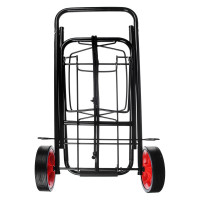 Тележка для сумок VETTA черная, металл, до 40 кг, 95x35x46 см, колеса d14 см 467-152