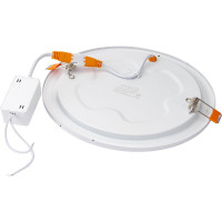 Встраиваемый круглый даунлайт с драйвером Ecola LED downlight 15W 220V 4200K 195x20 DRRV15ELC