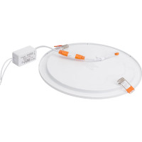 Встраиваемый круглый даунлайт с драйвером Ecola LED downlight 18W 220V 6500K 225x20 DRRD18ELC