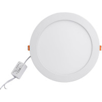 Встраиваемый круглый даунлайт с драйвером Ecola LED downlight 18W 220V 6500K 225x20 DRRD18ELC