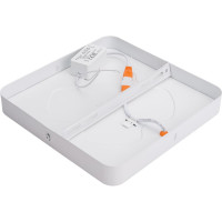 Накладной квадратный даунлайт с драйвером Ecola LED downlight 18W 220V 4200K 210x210x32 DSSV18ELC