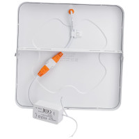 Накладной квадратный даунлайт с драйвером Ecola LED downlight 18W 220V 4200K 210x210x32 DSSV18ELC