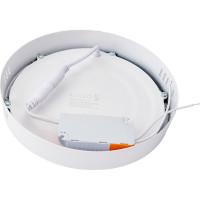 Накладной круглый даунлайт с драйвером Ecola LED downlight 12W 220V 4200K 160x32 DRSV12ELC