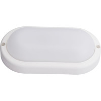 Накладной светильник Ecola LED ДПП Овал IP65 матовый белый 12W 220V 4200K 160x90x45 DPLV12ELC