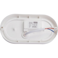 Накладной светильник Ecola LED ДПП Овал IP65 матовый белый 12W 220V 4200K 160x90x45 DPLV12ELC