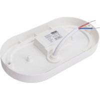 Накладной светильник Ecola LED ДПП Овал IP65 матовый белый 12W 220V 4200K 160x90x45 DPLV12ELC