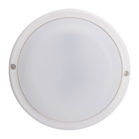 Светильник с датчиком движения Ecola LED ДПП Круг IP65 матовый белый 12W 220V 6500K 155x45 DMRD12ELC