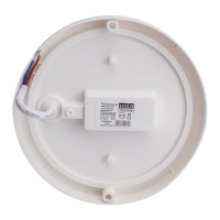 Светильник с датчиком движения Ecola LED ДПП Круг IP65 матовый белый 12W 220V 6500K 155x45 DMRD12ELC