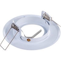 Встраиваемый светильник Ecola MR16 DH09 GU5.3 поворотный плоский скрытый крепеж, белый 25x90 FW1603EFS