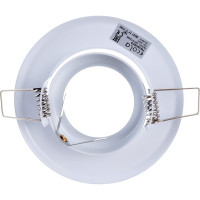 Встраиваемый светильник Ecola MR16 DH09 GU5.3 поворотный плоский скрытый крепеж, белый 25x90 FW1603EFS