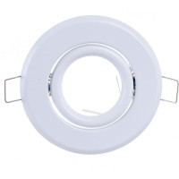 Встраиваемый светильник Ecola MR16 DH09 GU5.3 поворотный плоский скрытый крепеж, белый 25x90 FW1603EFS