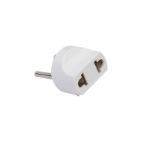 Переходник TDM ELECTRIC тип С1-В - тип A/F, круглый, 16A, 250В, белый SQ1806-0085