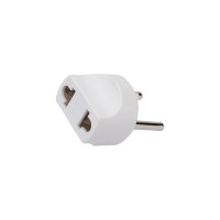 Переходник TDM ELECTRIC тип С1-В - тип A/F, круглый, 16A, 250В, белый SQ1806-0085
