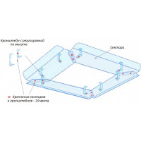 Экран потолочный сборный для кондиционера 950x950 мм Megaposm ЭП.0950.С