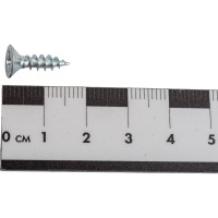 Потайной универсальный шуруп Метизный двор 4.0x16, белый, 35 шт. 4690441019004