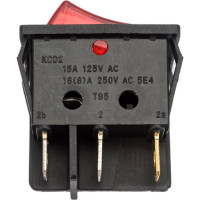 Двойная клавиша Nord-Yada 250V 16А красная с подсветкой (6контактов) ON- OFF 905448