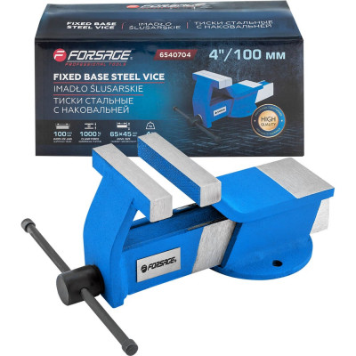 Тиски стальные с наковальней 4"-100 мм Forsage F-6540704(18547)