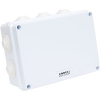 Распаечная коробка с крышкой ANDELI 150х110х70 10 входов, IP65 ADL18-602