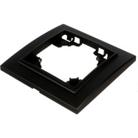 1-местная рамка STEKKER PFR00-9001-03, серия Эрна, черный 39625