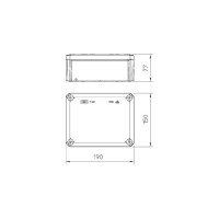 Распределительная коробка OBO Bettermann 190х150х77мм T 160 OE 2007271