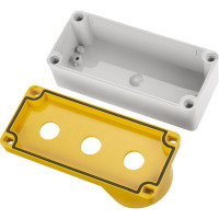 Корпус TDM ELECTRIC КП103 c козырьком для кнопок 3 места IP66 ABS желтый SQ0705-0013