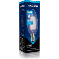 Светодиодная LED лампа Smartbuy FIL C37-8W00/E14 SBL-C37F-8-40K-E14